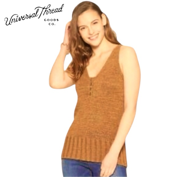 Universal Thread Vneck Sweater Brown - Picture 1 of 9